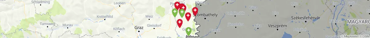 Map view for Pharmacy emergency services nearby Güssing (Burgenland)